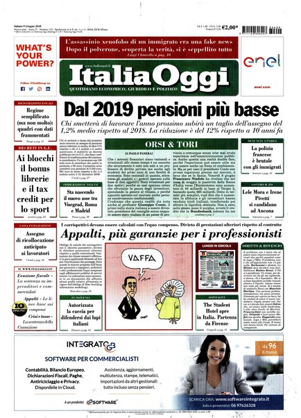 Italia oggi : quotidiano di economia finanza e politica